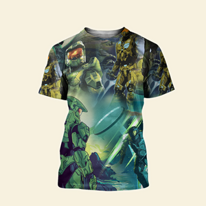 Halo Infinite Science - Fiction Artwork - Hawaiian 3D Shirt, Aloha Shirt - AOP Products - GoDuckee