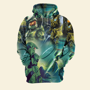 Halo Infinite Science - Fiction Artwork - Hawaiian 3D Shirt, Aloha Shirt - AOP Products - GoDuckee