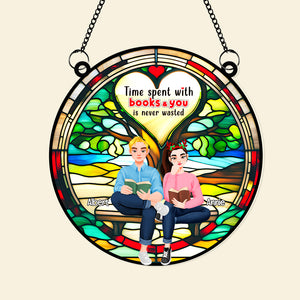 Personalized Gifts For Couple Suncatcher Ornament 01TGLU021024PA - Ornament - GoDuckee