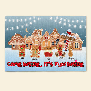 Personalized Gift for Family, Gingerbread Family Christmas Doormat 03TOLU170924 - Doormat - GoDuckee