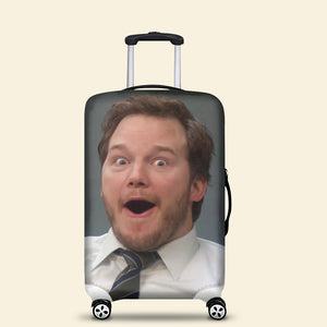 Custom Photo Luggage Cover, Humorous Gift For Upcoming Trips 01qhqn060724 - Luggage Covers - GoDuckee