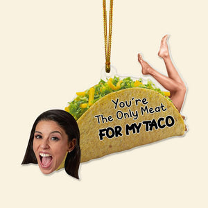 Custom Photo Gifts For Funny Couple Tacos Ornament 02OHLU240924 - Ornament - GoDuckee