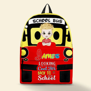 Personalized Gifts For Kid Backpack Bus Cartoon 04xqdc090724hh - Backpack - GoDuckee