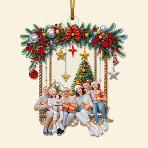 Custom Photo Gifts For Family Ornament Christmas 02KALU071024 - Ornament - GoDuckee