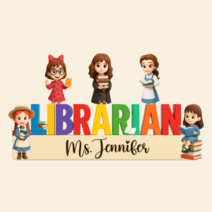 Book Characters Acrylic Plaque - Personalized Gifts For Librarian 02NALU080525 - Shaped Plaques - GoDuckee