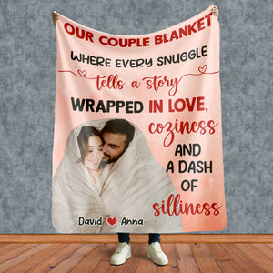 Our Couple Blanket Where Every Snuggle Tells A Story-Custom Photo Blanket- Couple Gift - Blanket - GoDuckee