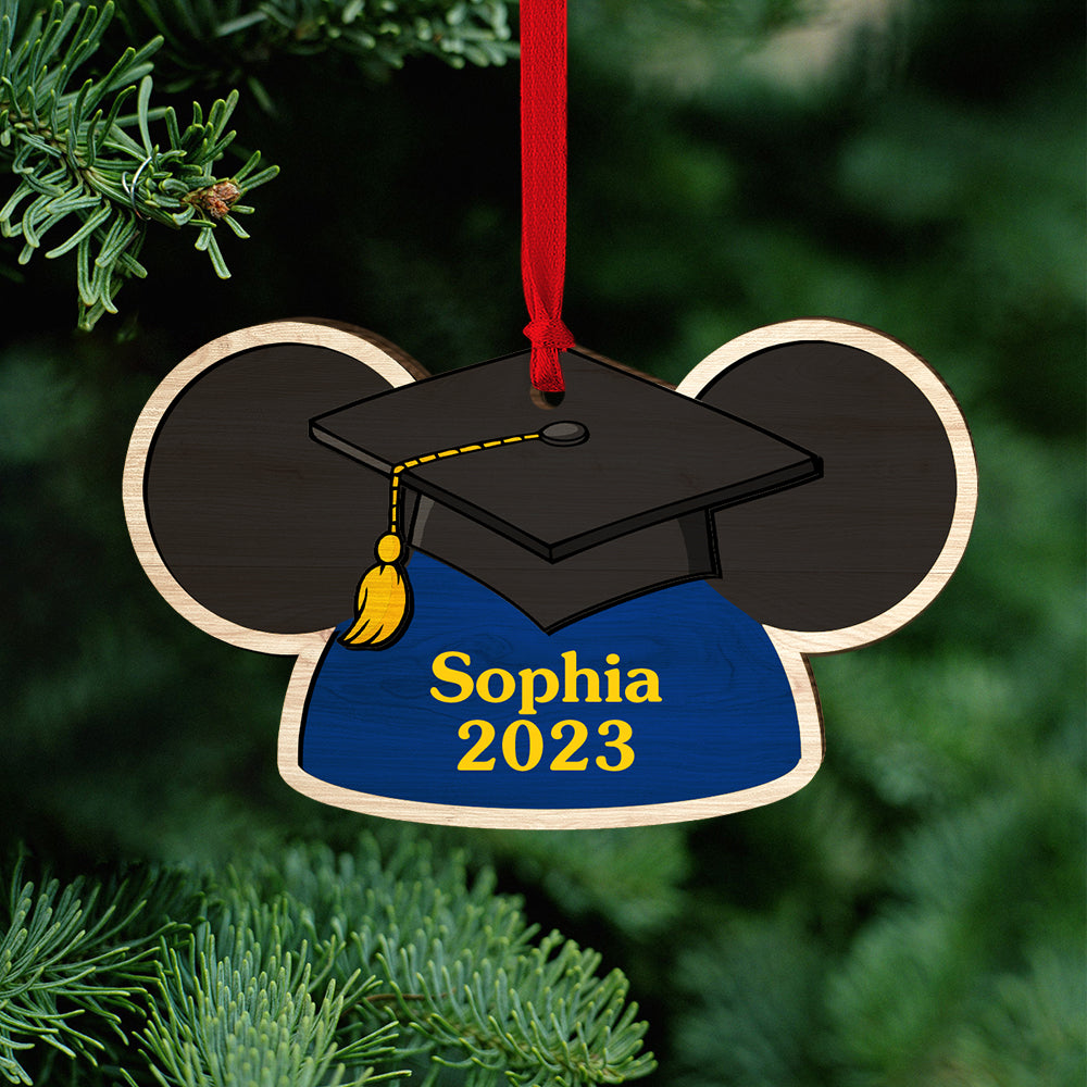 Graduate PW-2LWORM-02QHTN161122 Personalized Wood Ornament - Ornament - GoDuckee