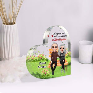 Let's Grow Old And Even More In Love Together Personalized Couple Plaque, Gift For Couple - Decorative Plaques - GoDuckee