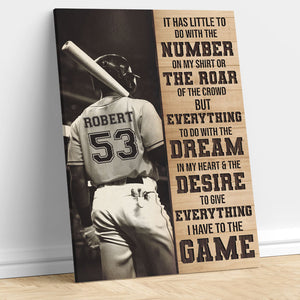 Personalized Baseball Poster - I Have To The Game - Poster & Canvas - GoDuckee