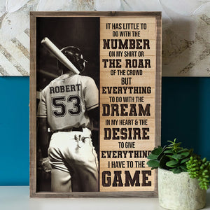 Personalized Baseball Poster - I Have To The Game - Poster & Canvas - GoDuckee