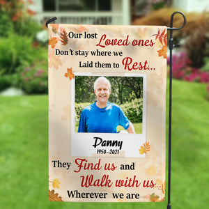 Personalized Memories Of Dad/Mom/Husband/Wife/Him/Her in Heaven Our Lost Loved Ones - Custom Flag - Flag - GoDuckee
