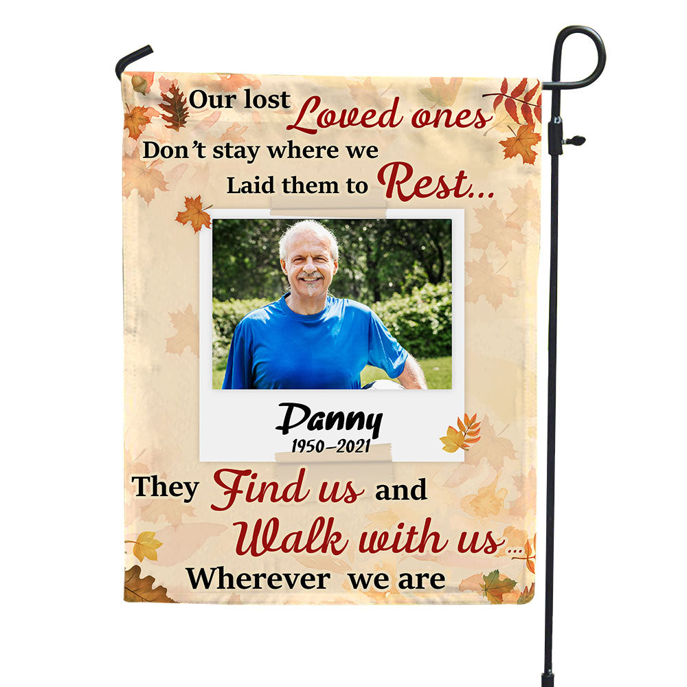 Personalized Memories Of Dad/Mom/Husband/Wife/Him/Her in Heaven Our Lost Loved Ones - Custom Flag - Flag - GoDuckee