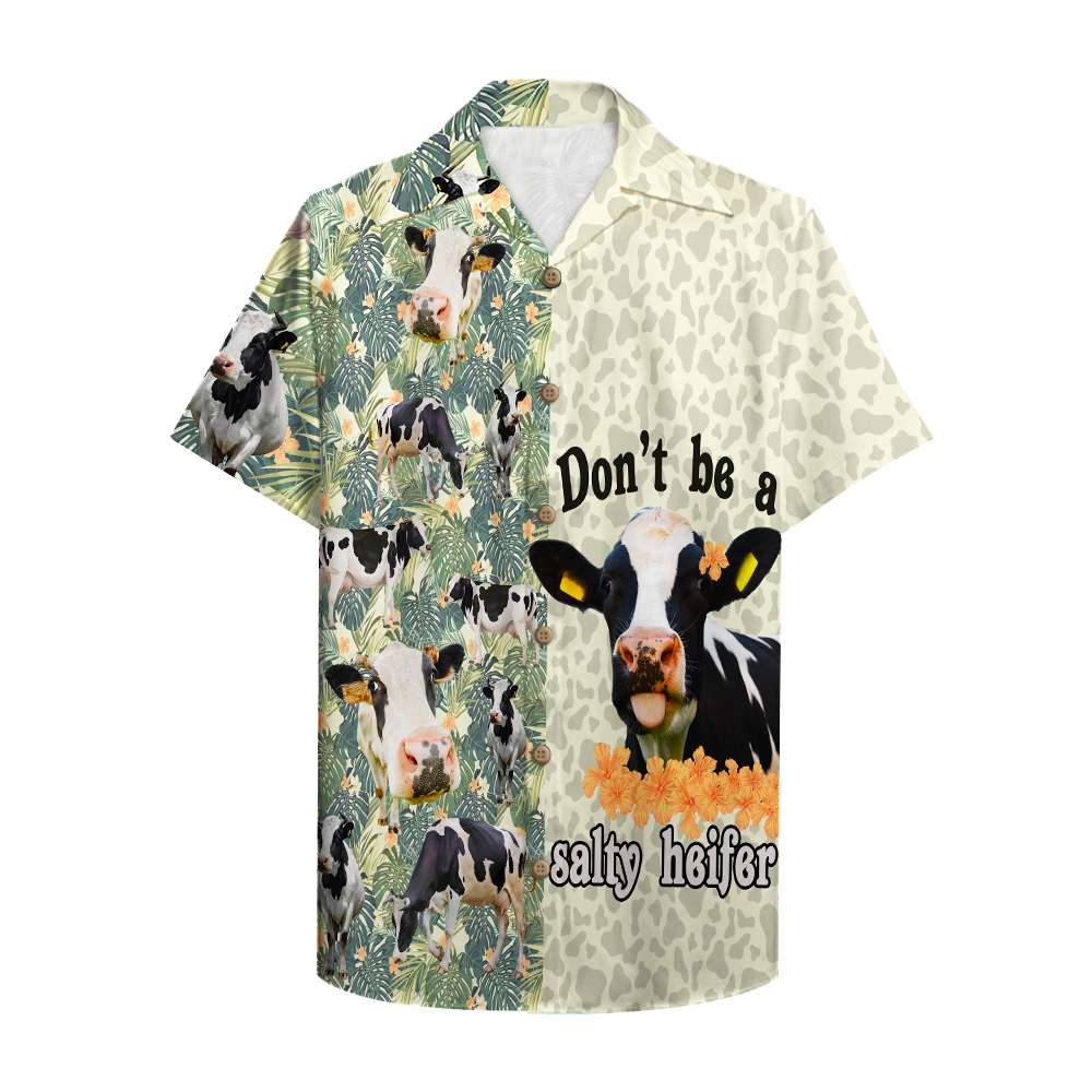 Farmer Don't be a salty heifer Hawaiian Shirt, Aloha Shirt - Hawaiian Shirts - GoDuckee