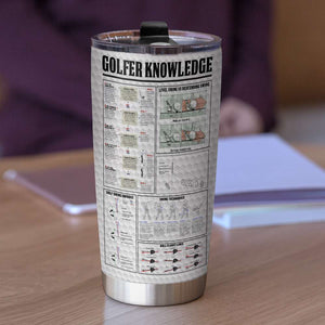 Personalized Golf Tumbler - Knowledge I Like Golf and Maybe 3 People - Tumbler Cup - GoDuckee