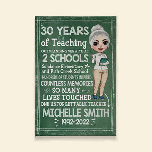 Personalized Retired Teacher Poster - One Unforgettable Teacher - Poster & Canvas - GoDuckee