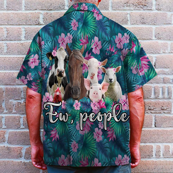 GoDuckee Farmer Hawaiian Shirt, Aloha Shirt - Live Like Someone Left The Gate Open