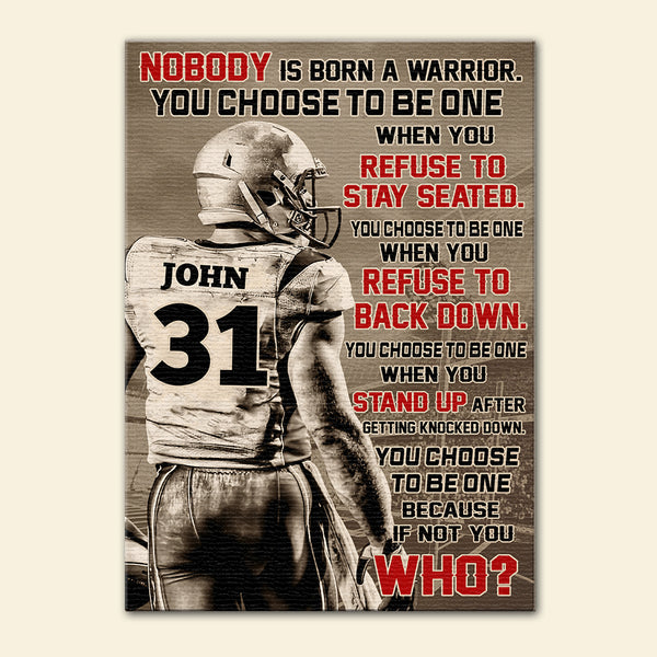 American Football The Only Person You Should Try To Be Better -  Personalized Wall Art