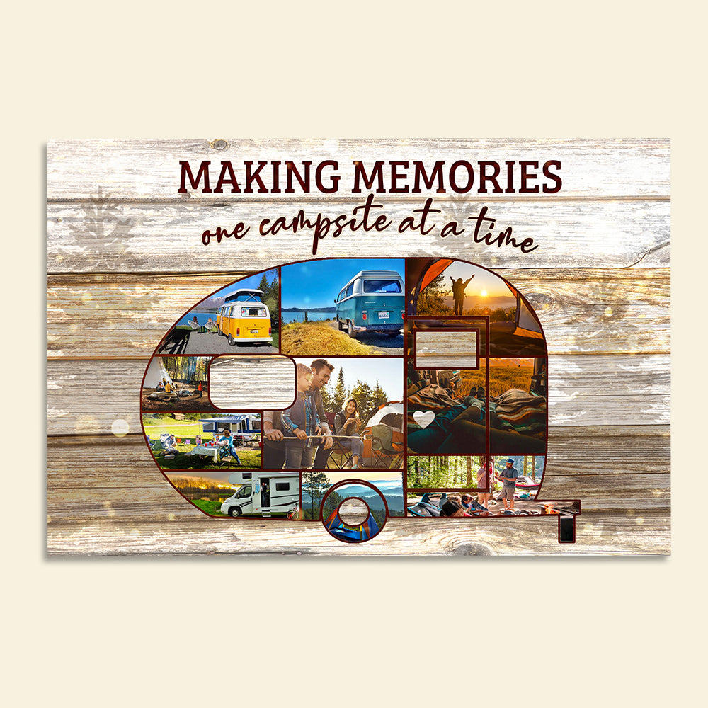 Custom Camping Car Photo Poster - Making Memories One Campsite At A Time - Poster & Canvas - GoDuckee