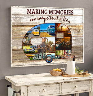 Custom Camping Car Photo Poster - Making Memories One Campsite At A Time - Poster & Canvas - GoDuckee