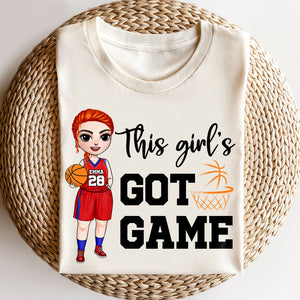 This Girl's Got Game - Personalized Shirts - Gift For Basketball Player - Female Basketball Front View - Shirts - GoDuckee