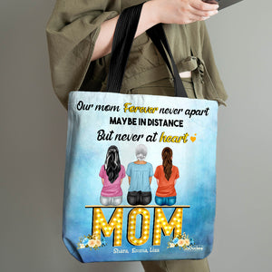 Our Mom Forever Never Apart - Personalized Tote Bag - Gift For Mom - Family Sitting Together - Tote Bag - GoDuckee