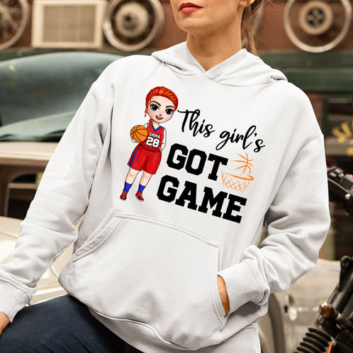 This Girl's Got Game - Personalized Shirts - Gift For Basketball Player - Female Basketball Front View - Shirts - GoDuckee