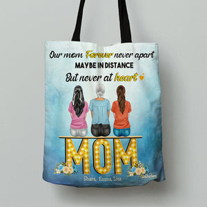 Our Mom Forever Never Apart - Personalized Tote Bag - Gift For Mom - Family Sitting Together - Tote Bag - GoDuckee