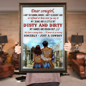 Personalized Cowboy Cowgirl Couple Poster - Dear Cowgirl - Poster & Canvas - GoDuckee