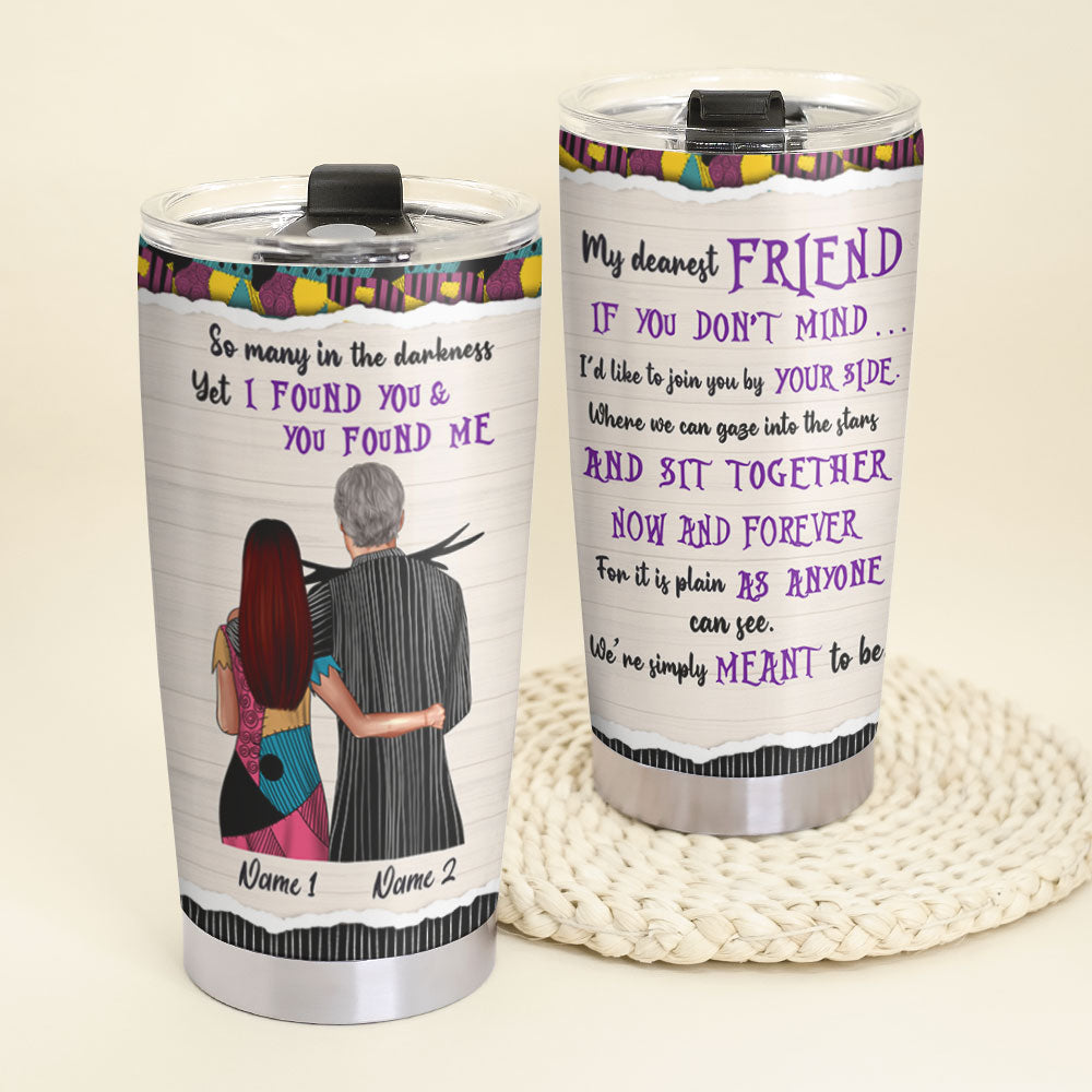 Personalized Couple Tumbler - So Many In The Darkness, We're simply meant to be - Tumbler Cup - GoDuckee