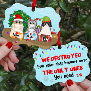 We Destroyed Your Other Gifts - Personalized Cat Christmas Ornament - Funny Gift For Cat Lovers - Ornament - GoDuckee