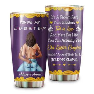 Personalized Lobster Couple Tumbler - You're My Lobster - Purple Friends Frame - Tumbler Cup - GoDuckee
