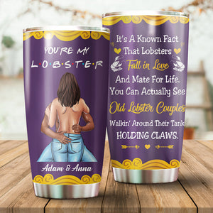 Personalized Lobster Couple Tumbler - You're My Lobster - Purple Friends Frame - Tumbler Cup - GoDuckee