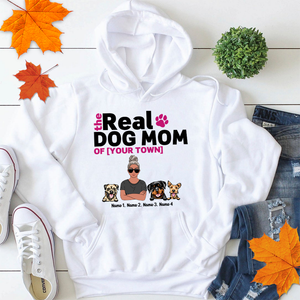 Personalized Gifts Ideas For Dog Lover, The Real Dog Mom - Custom Shirts - Shirts - GoDuckee