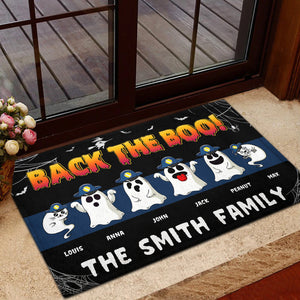 Personalized Ghost Police Family Doormat - Back The Boo - Doormat - GoDuckee