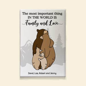 The Most Important Thing, Gift For Family, Personalized Poster, Family Hugging Bear Poster, Anniversary Gift - Poster & Canvas - GoDuckee