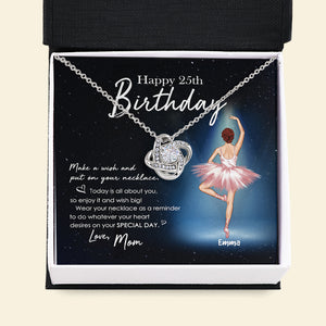 Ballet Happy Birthday - Personalized Message Card Jewelry Necklace - Jewelry - GoDuckee