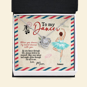 Ballet When You Dance My Heart Dances With You - Personalized Message Card Jewelry Necklace - Jewelry - GoDuckee
