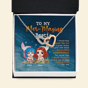 Mermaid To My Mer-mazing - Personalized Message Card Jewelry Necklace - Jewelry - GoDuckee