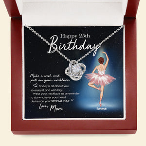 Ballet Happy Birthday - Personalized Message Card Jewelry Necklace - Jewelry - GoDuckee