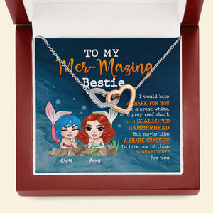 Mermaid To My Mer-mazing - Personalized Message Card Jewelry Necklace - Jewelry - GoDuckee