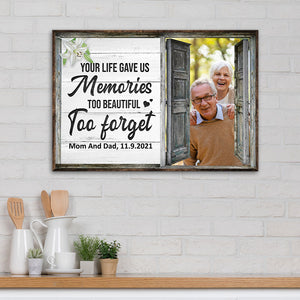 Heaven - Custom Memorial Photo Poster - Your Life Gave Us Memories - Window Frame - Poster & Canvas - GoDuckee