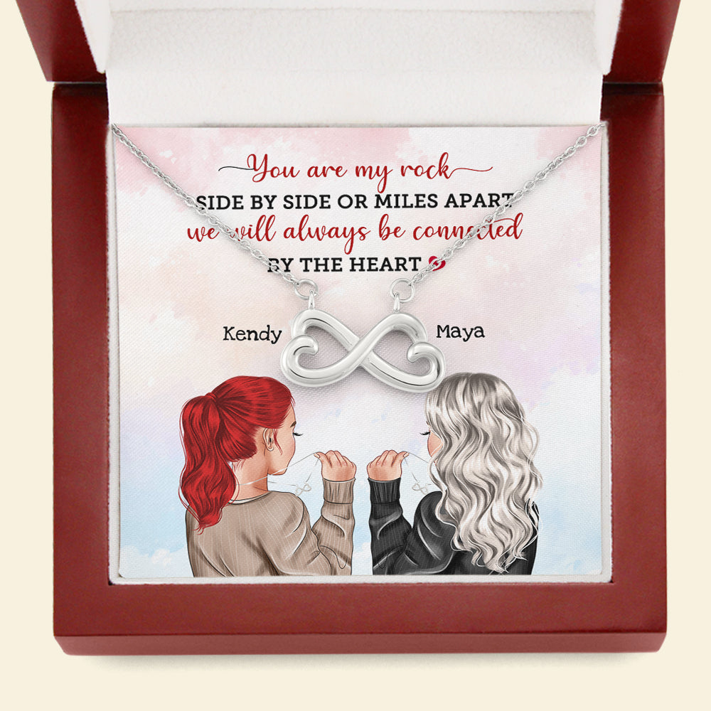 Bestie You Are My Rock - Personalized Infinity Hearts Necklace - Jewelry - GoDuckee