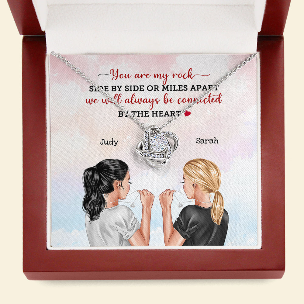 Bestie You Are My Rock - Personalized Love Knot Necklace - Jewelry - GoDuckee