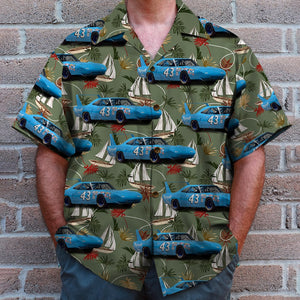 Custom Racing Photo Hawaiian Shirt, Seamless Ship Pattern, Summer Gift 2 - Hawaiian Shirts - GoDuckee