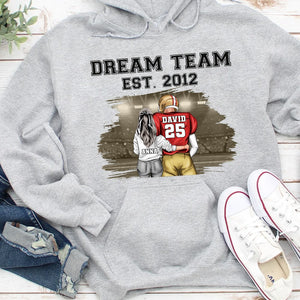 Dream Team Personalized Football Couple Shirt, Gift For Couple - Shirts - GoDuckee