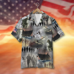 Personalized Veteran Hawaiian Shirt, Aloha Shirt, Gift For Him - Hawaiian Shirts - GoDuckee