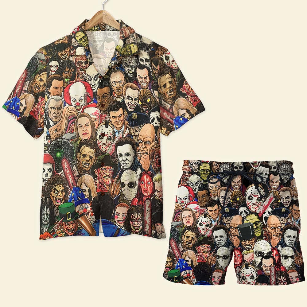 Horror Movie Film Hawaiian Shirt And Men Beach Shorts 3 - Hawaiian Shirts - GoDuckee