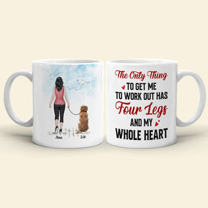 The Only Thing To Get Me To Work Out, Personalized Mug, Gifts For Dog Lovers - Coffee Mug - GoDuckee