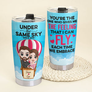 Under The Same Sky, Personalized Tumbler, Funny Gift For Couple - Tumbler Cup - GoDuckee