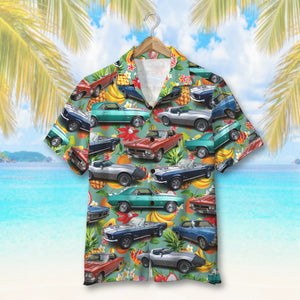 Custom Car Photo Hawaiian Shirt, Tropical Fruit Pattern, Summer Gift (Car0107) - Hawaiian Shirts - GoDuckee